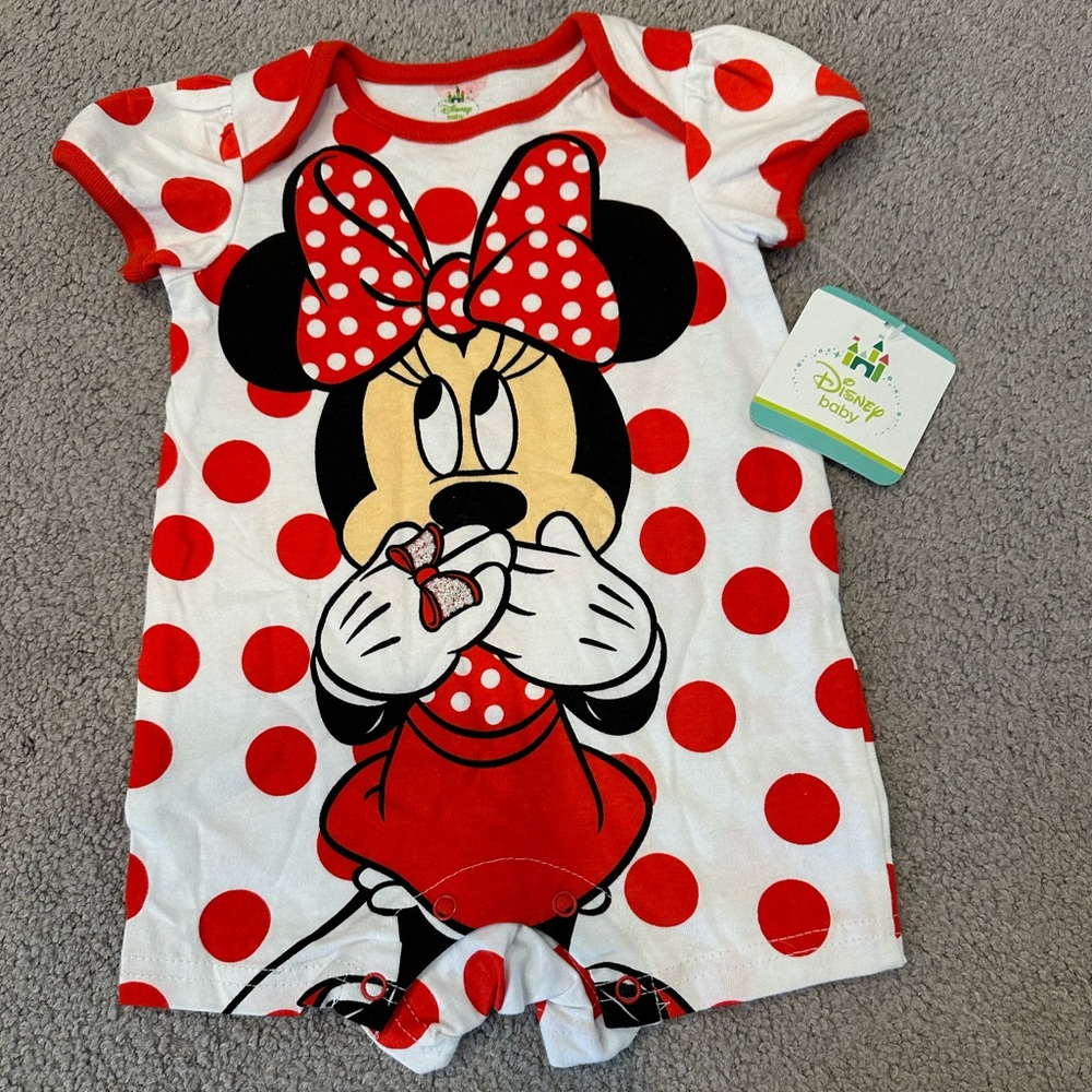 3/6 mos Minnie Mouse romper DISNEY